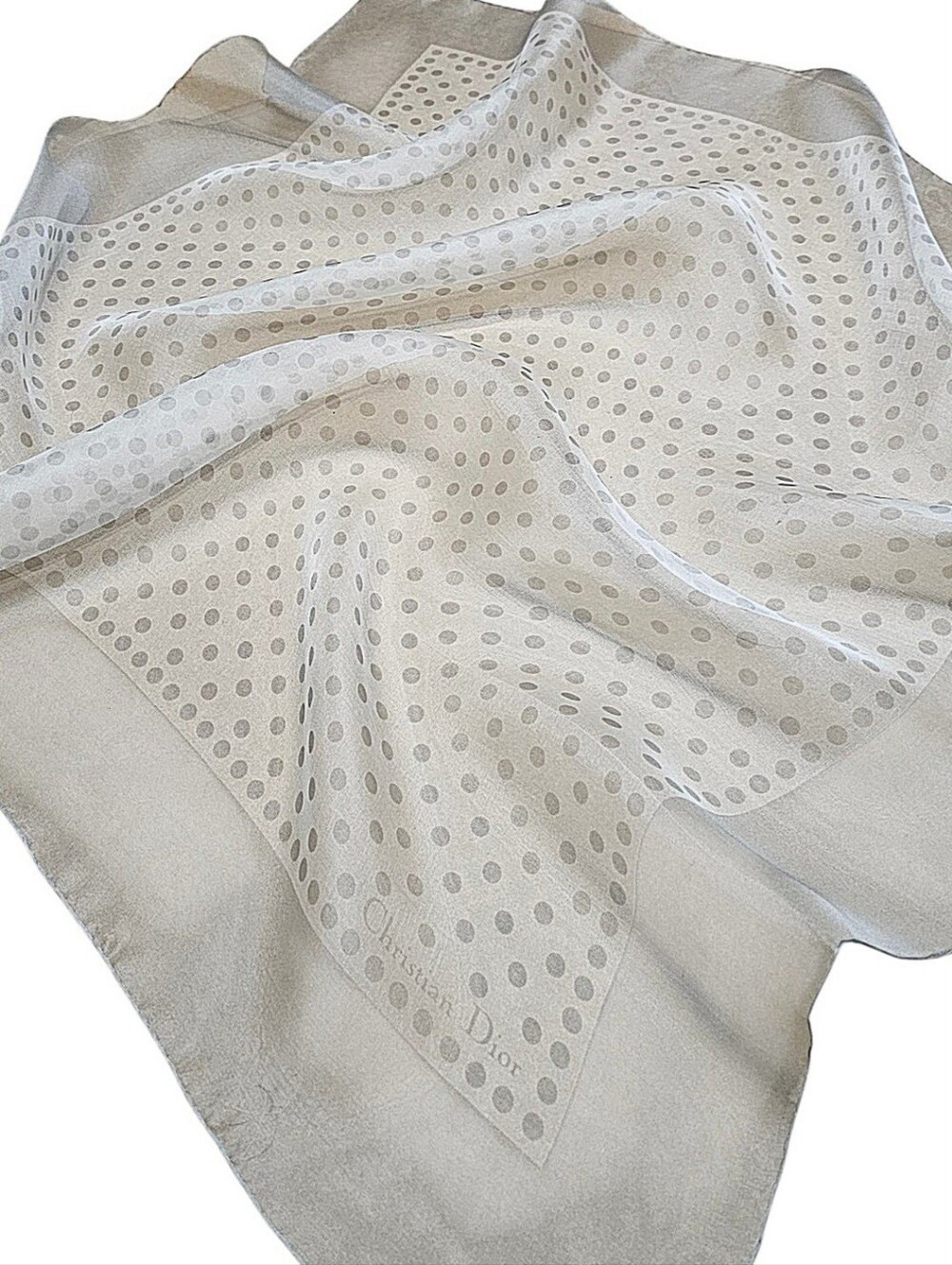 CHRISTIAN DIOR ORGANZA SCARF - Picture 12 of 14